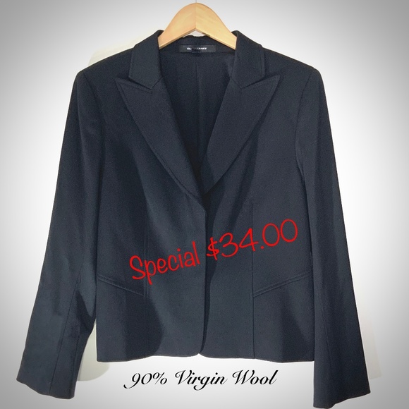 Ellen Tracy Jackets & Blazers - Ellen Tracy - Black VirginWool Blazer Jacket Size12